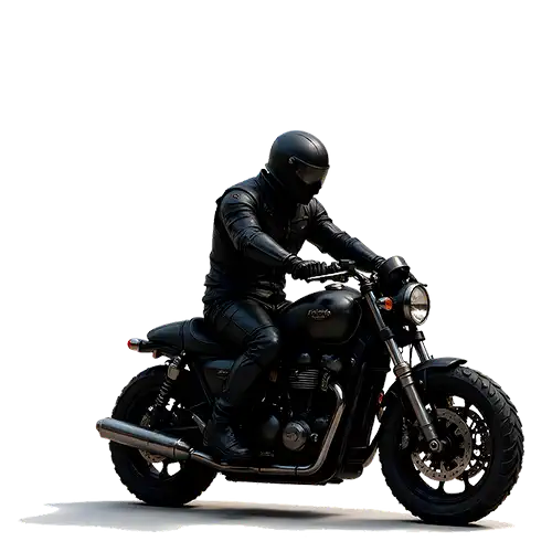 motard noir